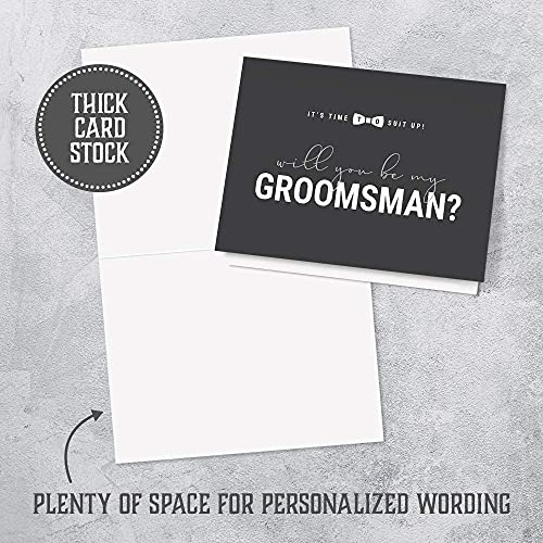 Hat Acrobat Groomsman Proposal Cards 8 Will You Be My Groomsman and 2 Best Man Cards with Envelopes | Set of 10 Groomsmen Cards