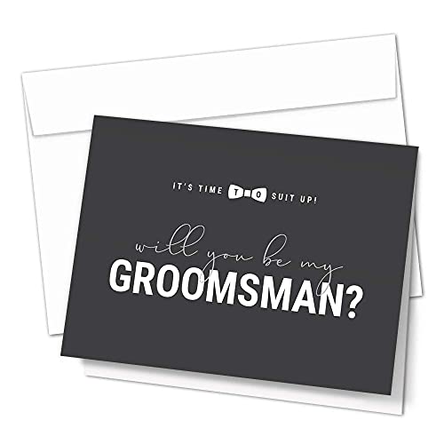 Hat Acrobat Groomsman Proposal Cards 8 Will You Be My Groomsman and 2 Best Man Cards with Envelopes | Set of 10 Groomsmen Cards