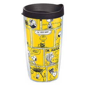 tervis peanuts™ - 70th comic strip made in usa double walled insulated tumbler travel cup keeps drinks cold & hot, 16oz, clear
