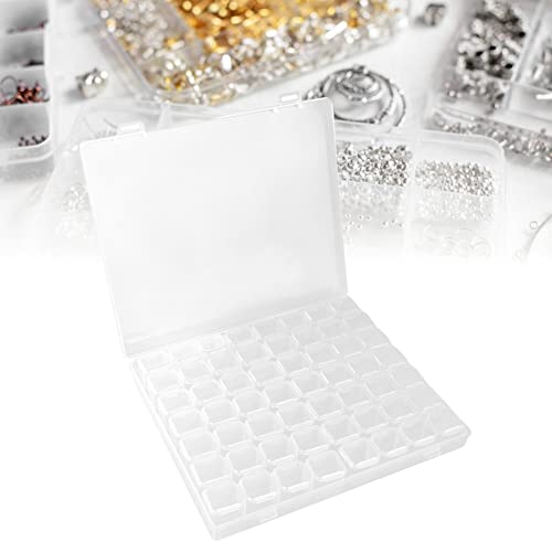 ZJchao Plastic Craft Organizer Case, 56 Grids Nail Decoration Storage Box Diamond Painting Boxes Bead Organizer Embroidery Accessories Containers for Art Craft Beads Container Collection Plastic Case