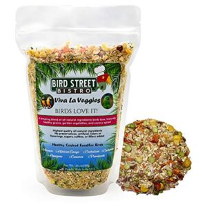 bird street bistro parrot food - parakeet food - cockatiel food - bird food - cooks in 3-15 min w/natural & organic grains - legumes - non-gmo fruits, vegetables, & healthy spices