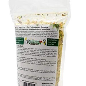 Bird Street Bistro Parrot Food - Parakeet Food - Cockatiel Food - Bird Food - Cooks in 3-15 min w/Natural & Organic Grains - Legumes - Non-GMO Fruits, Vegetables, & Healthy Spices