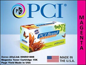 pci brand compatible toner cartridge replacement for xerox 006r01698 magenta toner cartridge 15k yield