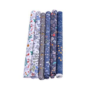 supvox 6pcs floral cotton quilting fabric patchwork diy flower pattern fabric quilt squares for diy craft sewing quilting scrapbooking