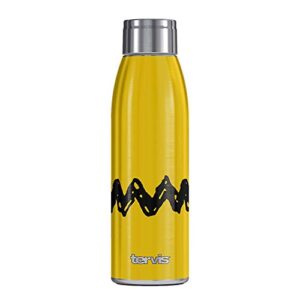 Tervis Peanuts-Charlie Stripe Triple Walled Insulated Tumbler, 17 oz Water Bottle, Stainless Steel