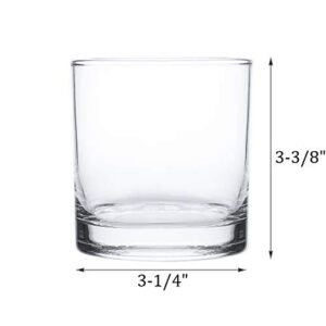 Kingrol 12 Pack Double Old Fashioned Whiskey Glasses, 10 oz Rocks Glasses Drinking Glasses for Scotch, Bourbon, Cocktails, Beverages, Water