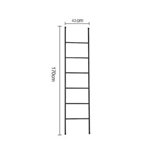 Metal Bath Towel Ladder Black, Wall-Leaning Drying Rack 6 Levels Blanket Holder Stand Living Room Use to Display Towel, Quilt, Clothes and Newspapersgold