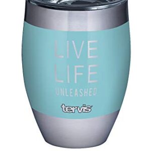 Tervis Live Life Unleashed Triple Walled Insulated Tumbler, 12oz, Clear and Black Slider Lid