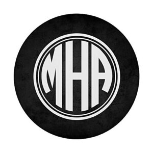 MHA Monogram Gift Initials MHA or MAH on Black PopSockets PopGrip: Swappable Grip for Phones & Tablets