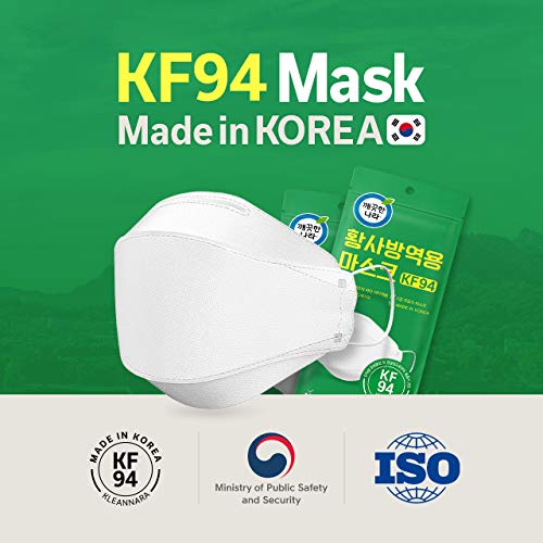 KLEANNARA [15 Masks] OFFICIAL KF94 Fish Type Mask 4 Layer 3D Design for Adult(White). Breathable Protective Block 94% Dust. Made in KOREA [3Pcs/Pack - 5Packs] - Best Face Mask Daily