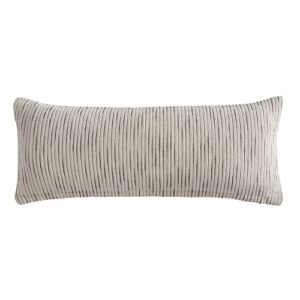 kenneth cole new york - pillow cover, cotton bedding with hidden zipper, modern home decor for bed or couch (chenille beige, 14" x 36")