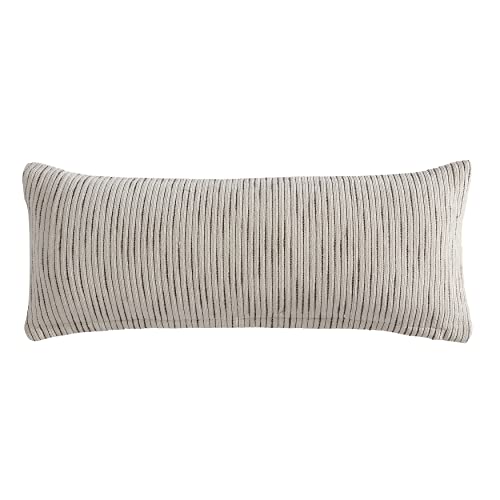 Kenneth Cole New York - Pillow Cover, Cotton Bedding with Hidden Zipper, Modern Home Decor for Bed or Couch (Chenille Beige, 14" x 36")