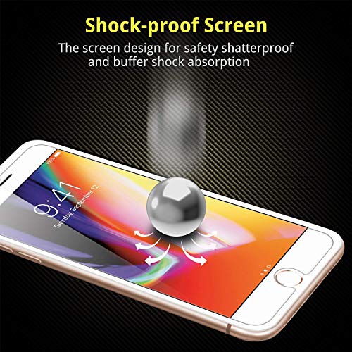 UNBREAKcable Shatterproof Screen Protector for iPhone 8 Plus /7 Plus [3-Pack] [99.99% HD Clear] [Easy Installation Frame] [Full Coverage] [Bubble Free] [Anti-Scratch] 9H Tempered Glass for Apple 5.5"