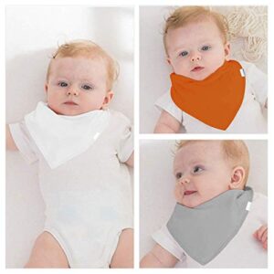 Yoofoss Baby Bibs 8 Pack Baby Bandana Drool Bibs Plain Color Soft and Breathable for Boys and Girls