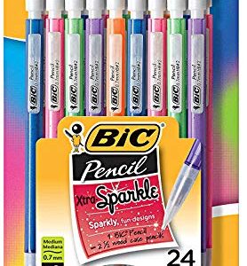 Back To School Supplies Bundle Set Of 6 Mead Spiral Notebook 1-subject, College Ruled, Pastel Color Cute School Notebooks, 70 Pages With 24 Ct Of Bic Xtra-sparkle Mechanical Pencil, Medium Point 0.7mm