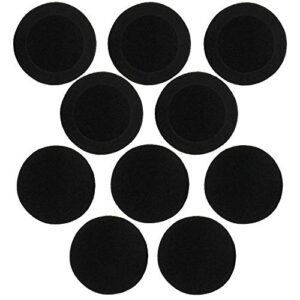 on-ear cushions 59mm/2.3" foam ear pads headphone headset covers, round (5 pairs) pack of 10