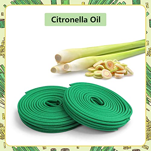 Citronella Coils, 48 PCS Citronella Incense with Coil Holder, Suitable for Outdoor Use, Pool Side, Patio, Porches