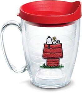 tervis peanuts™ - snoopy woodstock house made in usa double walled insulated tumbler travel cup keeps drinks cold & hot, 16oz mug, classic