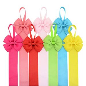 topwel 12pcs hair bow holder hair clips organizer headband hanger hanging jewelry storage organizers hair accessories wall decor decorations for baby girls(mix color)
