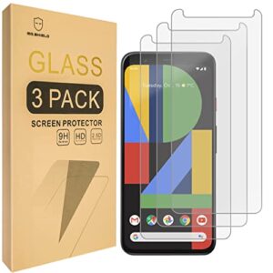 mr.shield [3-pack] designed for google (pixel 4 xl) [tempered glass] screen protector [japan glass with 9h hardness] with lifetime replacement