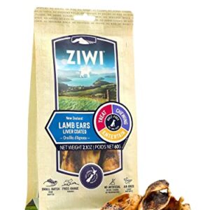 ZIWI Dog Chews and Treats – All Natural, Air-Dried, Single Protein, Grain-Free, High-Value Treat, Snack, Reward (Lamb Ears) 2.1 Ounce (Pack of 1)