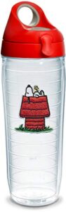 tervis peanuts™ - snoopy woodstock house made in usa double walled insulated tumbler travel cup keeps drinks cold & hot, 24oz water bottle, classic