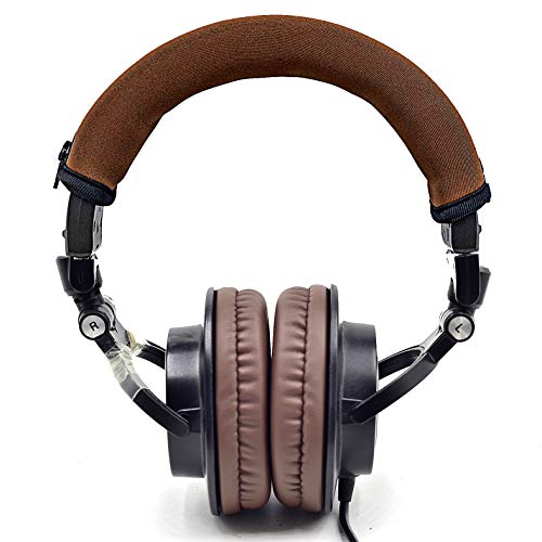 Defean Brown Headphone Protector Headband Fabric Compatible with Audio Technica M30 M40 M50 M50X M50S M40X Headphone(Brown Protector Headband)