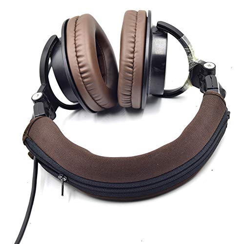 Defean Brown Headphone Protector Headband Fabric Compatible with Audio Technica M30 M40 M50 M50X M50S M40X Headphone(Brown Protector Headband)