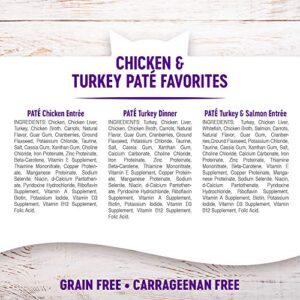 Wellness Chicken & Turkey Pate Favorites Variety Pack, 3 oz (Pack of 24)