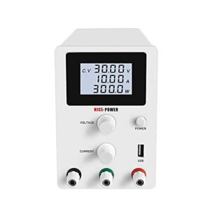 nice-power dc power supply adjustable variable 4 digital led display adjustable regulated switching power supply digital (30v 10a)