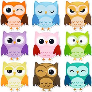 45 pieces owls cutouts classroom decorations colorful owl bulletin board decor mini owl cutouts for party school classroom bulletin board craft home wall decoration