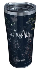 tervis harry potter - marauder's constellation triple walled insulated tumbler cup keeps drinks cold & hot, 20oz, stainless steel