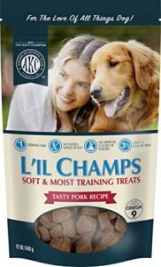 pet brands american kennel - club lil champs soft & moist dog treats | pork flavor chews | 12 ounces | all breed sizes
