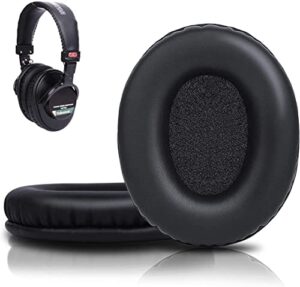 soulwit earpads replacement for sony mdr-7506 mdr-v6 mdr-v7 mdr-cd900st monitor headphones, ear pads cushions with softer protein leather, high-density foam - black