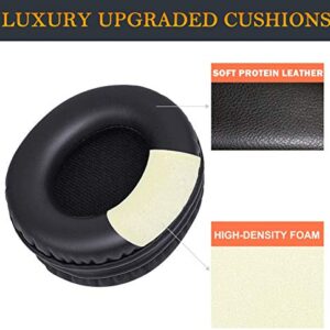 SOULWIT Earpads Replacement for Sony MDR-7506 MDR-V6 MDR-V7 MDR-CD900ST Monitor Headphones, Ear Pads Cushions with Softer Protein Leather, High-Density Foam - Black