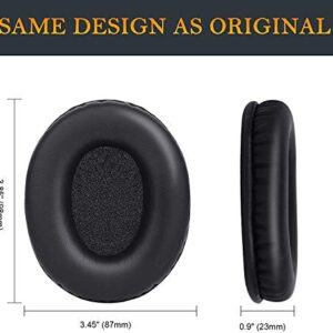 SOULWIT Earpads Replacement for Sony MDR-7506 MDR-V6 MDR-V7 MDR-CD900ST Monitor Headphones, Ear Pads Cushions with Softer Protein Leather, High-Density Foam - Black