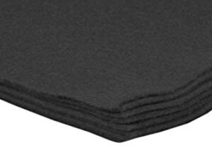 Felt Sheets for Crafts 9x12.Acrylic Sheets Art and Craft Material.Fabric Craft Supplies,Gift Wrapping Supplies,Fabric Felt for Crafts,Sewing,Halloween Costumes-6PC Felt Fabric Black Felt Paper