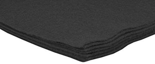 Felt Sheets for Crafts 9x12.Acrylic Sheets Art and Craft Material.Fabric Craft Supplies,Gift Wrapping Supplies,Fabric Felt for Crafts,Sewing,Halloween Costumes-6PC Felt Fabric Black Felt Paper