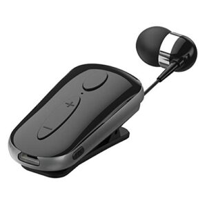 nilewei bluetooth headset wireless earpiece with microphone for cell phones/iphone/samsung/lg, handsfree calling noise cancelling, bluetooth v4.1 single earbud for office trucker driver(retractable)