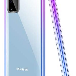 SALAWAT Galaxy S20 Case, Clear Galaxy S20 Case Cute Gradient Slim Phone Case Cover Reinforced TPU Bumper Shockproof Protective Case for Samsung Galaxy S20 6.2 Inch 2020 (Purple Blue)