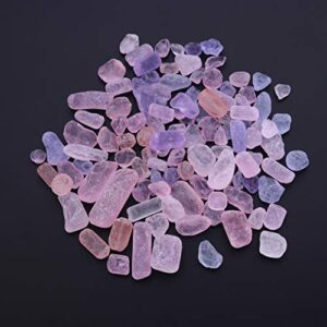 Balacoo Aquarium Gravel Stone Natural Gravel Irregular Shape Polished Gravel for Outdoor Garden Landscaping Vase Fillers Decoration Pink Purple