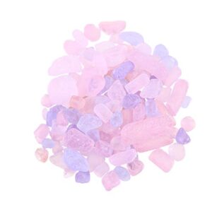 Balacoo Aquarium Gravel Stone Natural Gravel Irregular Shape Polished Gravel for Outdoor Garden Landscaping Vase Fillers Decoration Pink Purple