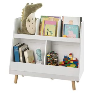 haotian kmb19-w, children kids bookcase with 5 compartments, storage book shelf, storage display, rack, organizer, holder