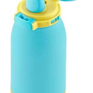 Ello Emma 14oz Vacuum Insulated Stainless Steel Kids Water Bottle with Straw and Built-in Carrying Handle and Leak-Proof Locking Lid for School Backpack, Lunchbox and Outdoor Sports, Sky