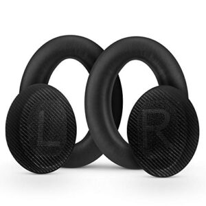Replacement Earpads for Bose QC35 & QC35ii, Premium Leather Memory Foam Ear Pads for QuietComfort 35, Soft & Long Lasting by Brainwavz (Black)