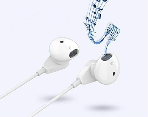 Wired Earbuds HiFi Stereo Headphones Earphones w/Microphone USB Type C Connector only Fit for Huawei P30 Pro, P20 Pro, Mate 30 Pro, Mate 20 Pro, Mate 10 Pro, Xiaomi Mi 9, Mi 9 SE, Mi 8, Mi A2 (White)