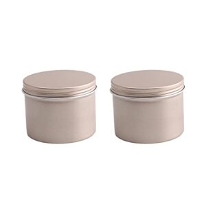 othmro 2pcs 4.1oz metal round tins aluminum tin cans jar refillable containers 120ml tin cans tin bottles containers with screw lid for salve spices lip balm tea candies silver 65×50mm