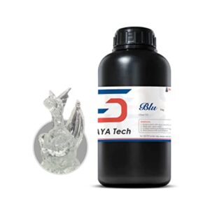 siraya tech blu 3d printer resin tough clear resin 3d printing with high toughness resolution strong and precise resin 3d printer 405nm uv-curing rapid resin for lcd dlp 8k 3d printer (clear v2, 1kg)