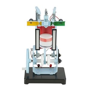 YWBL-WH 4 Stroke Diesel Hand Crank Model, Diesel Engine Combustion Engine Model Physics Mechanics Experiment Teaching Instrument, Poster Mockup