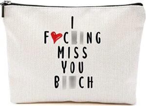 long distance relationship gifts, i love you gifts for him her girlfriend, boyfriend, wife, husband, besties, friends, bff, valentines day christmas birthday gifts for women men i miss you makeup bag